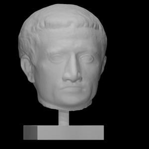 A fragmentary Roman marble portrait head of a man