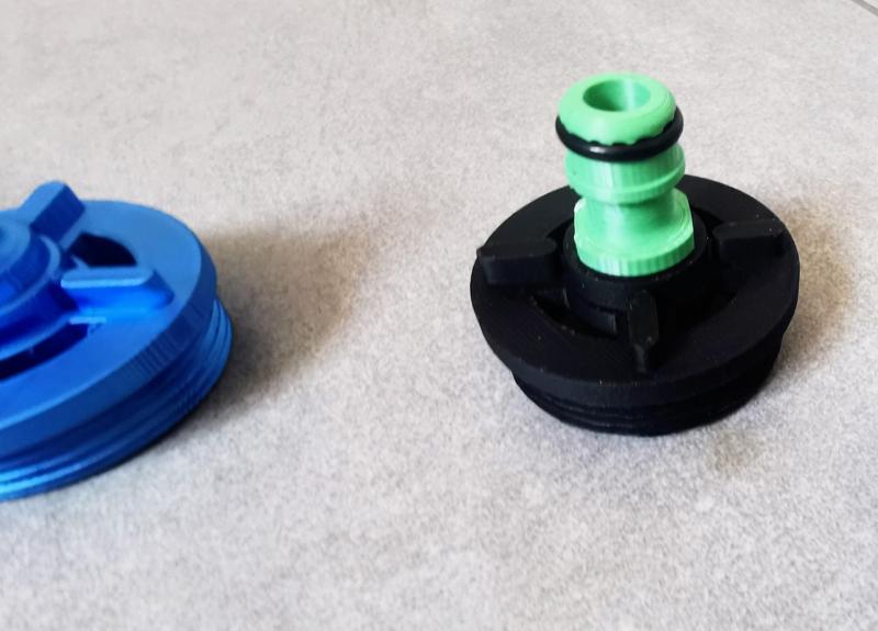 Plug for boat mooring with connection passage