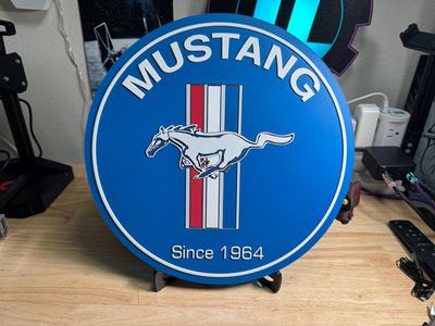 Vintage Mustang Sign - Hueforge 5 Color