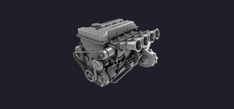 Nissan SR20DET 3D MODEL
