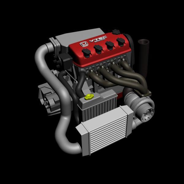 [H]ONDA D16 TURBO for 1/64 scale Custom HotWheels