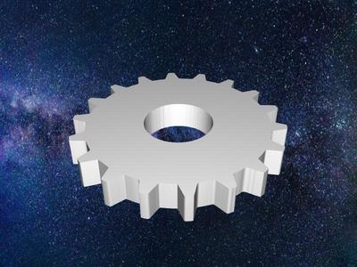 Mechanical Gear 14 - Part for engines, clocks, robots, electric motors, bicycles, trains for 3D Printing