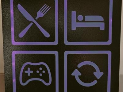 Lightbox - eat sleep game repeat