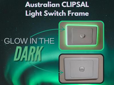 Clipsal Light Switch Glow in the Dark Frame