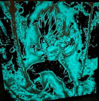 Glow in the dark Super saiyan blue vegeta hueforge