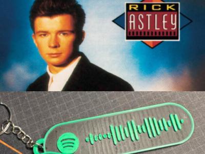 Spotify Uri Rickroll Keychain