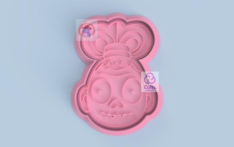 Beetlejuice Shrunken head guy cookie cutter (Shrunken head guy cookie cutter)