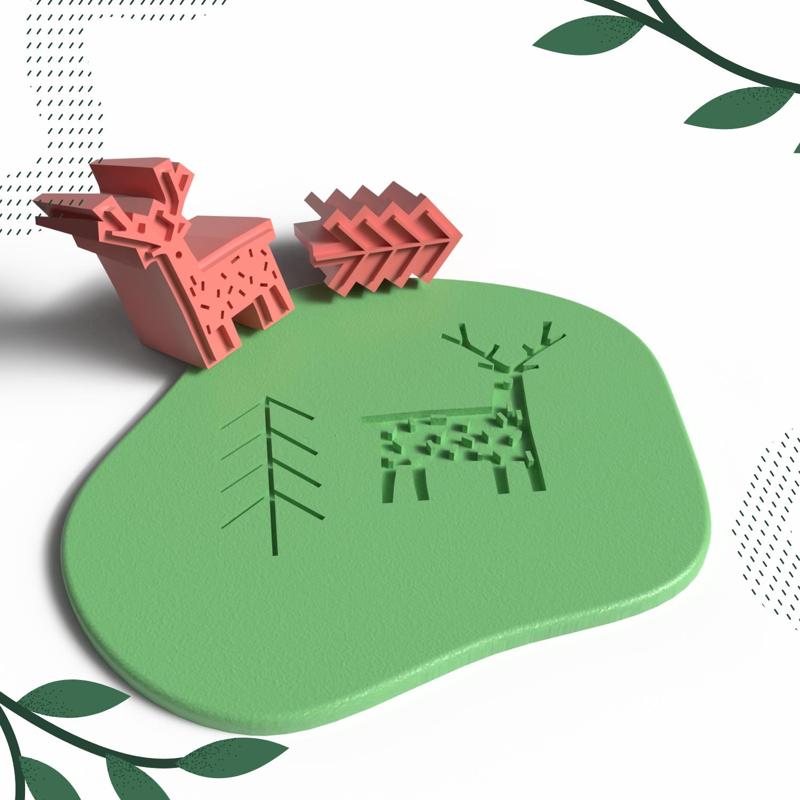 CLAY STAMP NO.43 | DIGITAL STL FILE | 1 SIZE