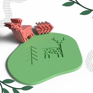 CLAY STAMP NO.43 | DIGITAL STL FILE | 1 SIZE