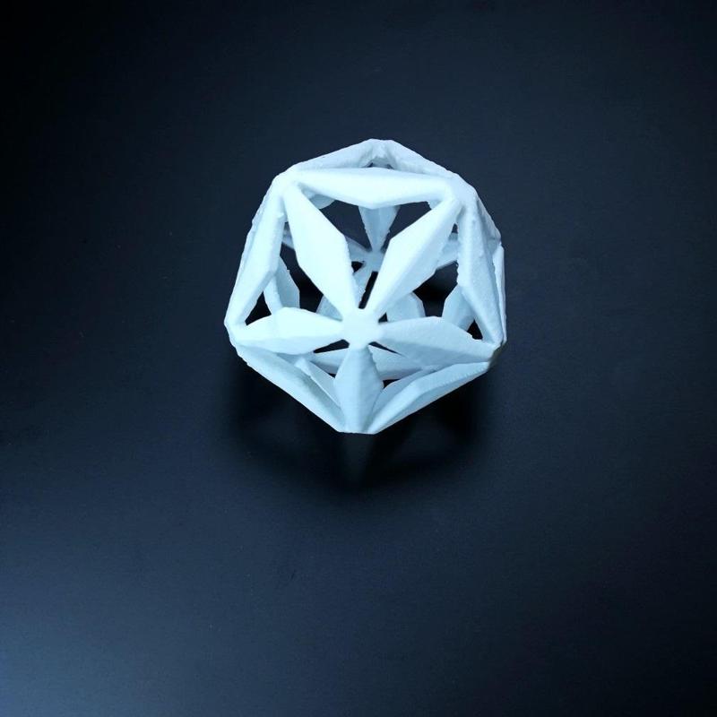 Xmas  Low poly 3D snowflake.