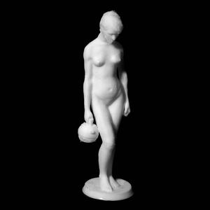 Young Girl Holding a Jug in Valenciennes, France