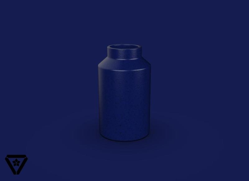 124. Cylinder Goemetric Pottery Vase - V21 - Keiko (Inches)