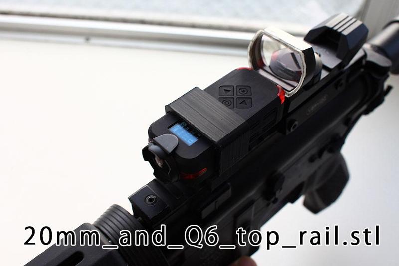 20 mm rail mount for FIREFLY Q 6 (top and side)