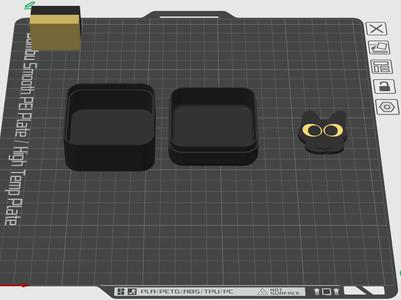 Cute black cat earrings box