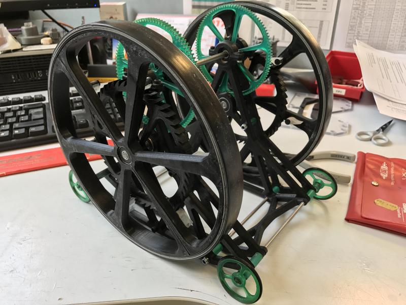 Weight propelled car