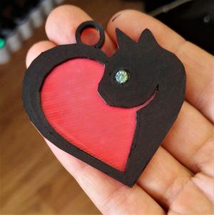 pendentif chat multi-couleur