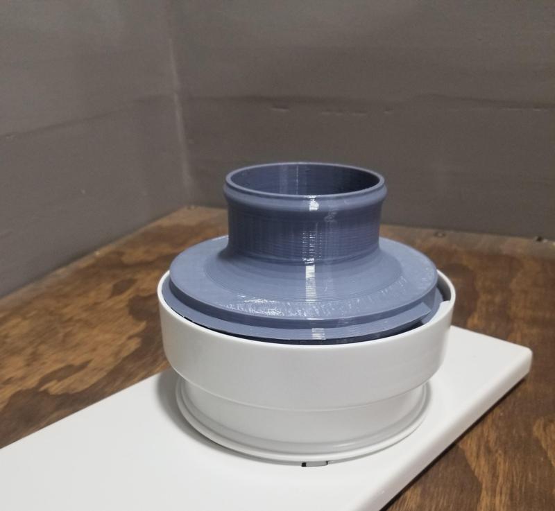 AC Duct to 3" Hose Barb Adapter