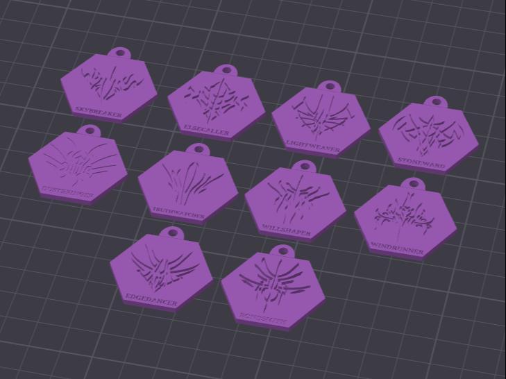 Knights Radiant Order Pendants