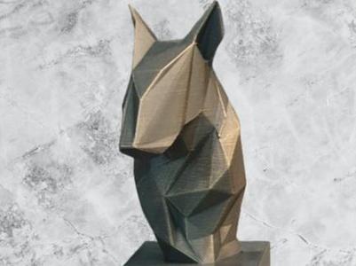 Dog Sculpture Bull Terrier Low Poly
