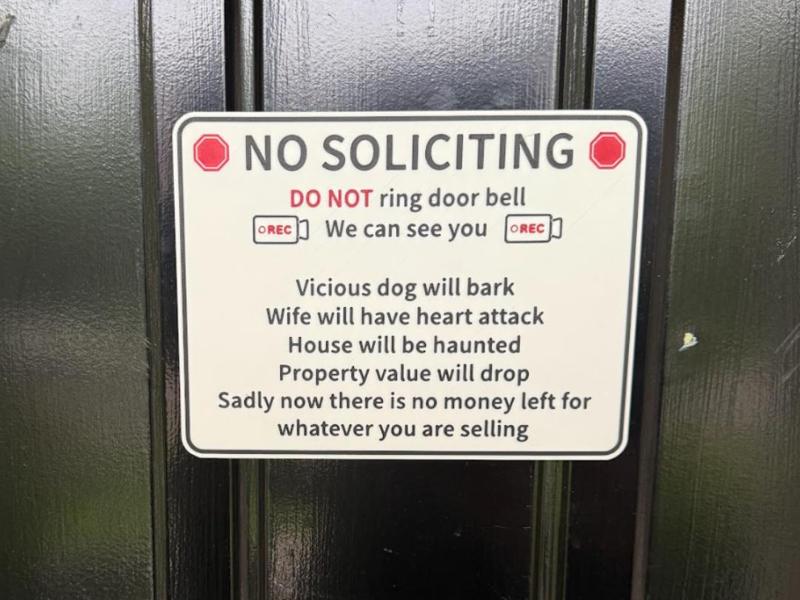 No Soliciting Sign - Sassy