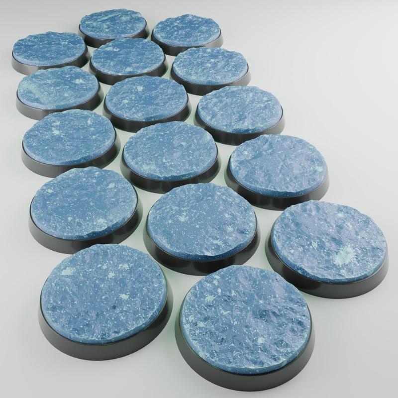 16x 32mm base with Arctic Polygon ground (+toppers)