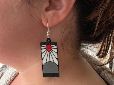 Demon Slayer Tanjiro Hanafuda Earrings