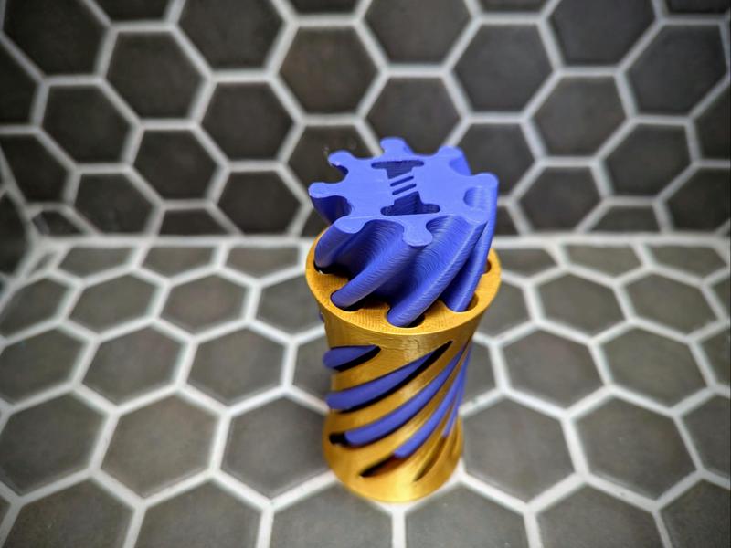 Spiral Vortex Fidget Letter i Passthrough Toy