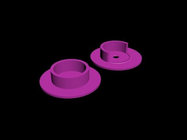 1" Dowel Rod wall mounts