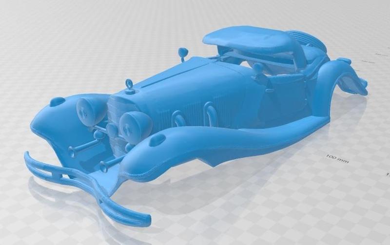 Mercedes Benz 540K Printable Body Car