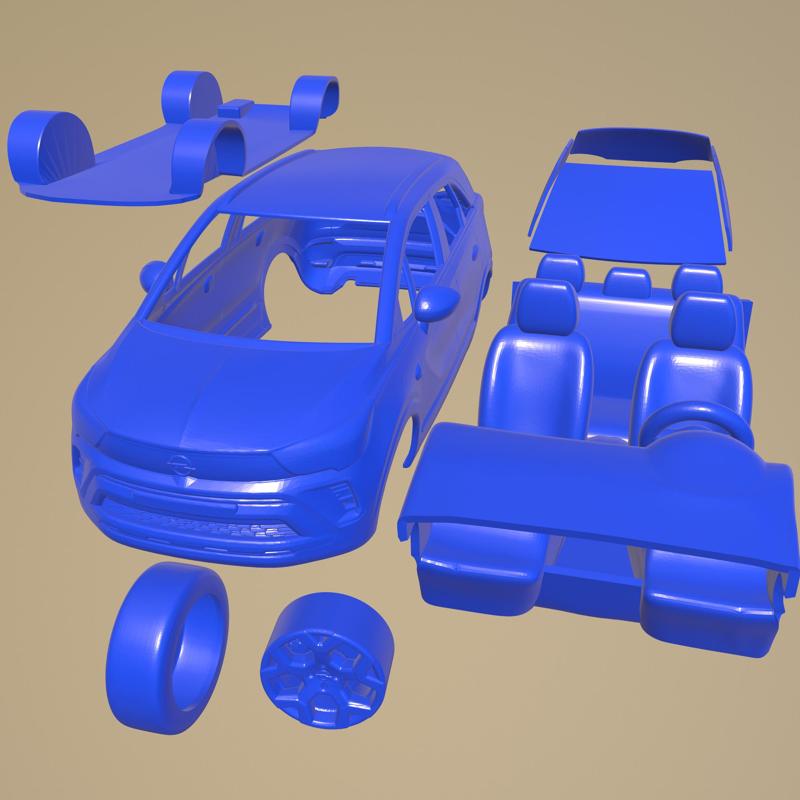 Opel Crossland 2021 Printable Car In Separate Parts