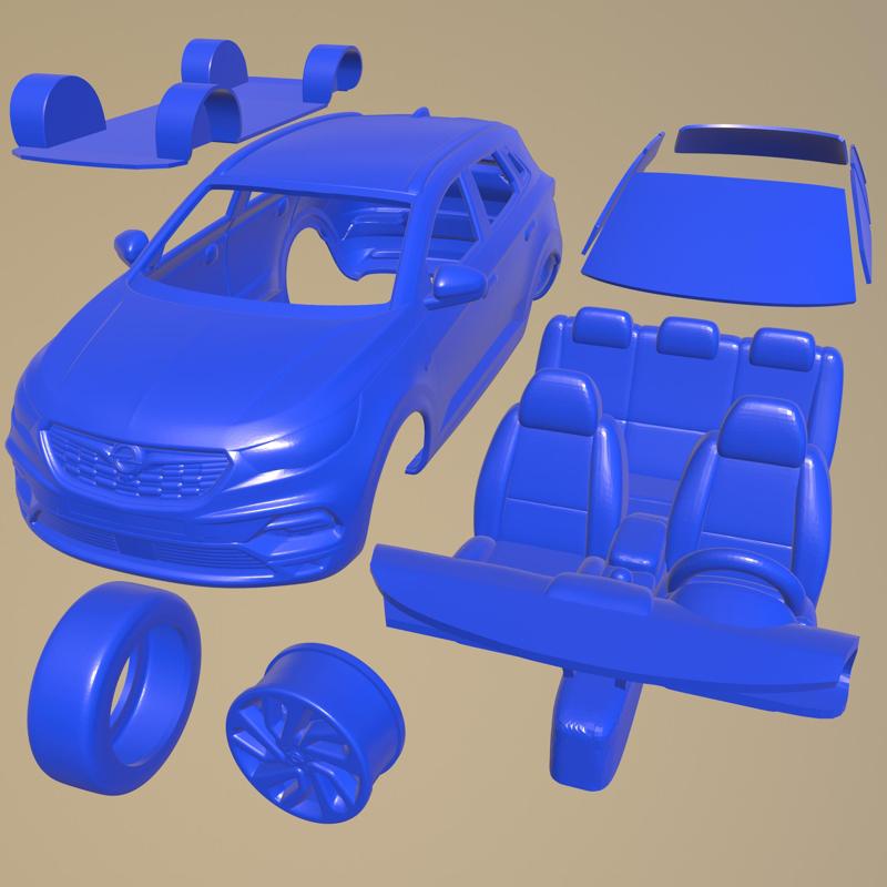 Opel Grandland X 2019 Printable Car In Separate Parts