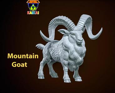 Goat - Longhorned mountain Goat model - 3D print