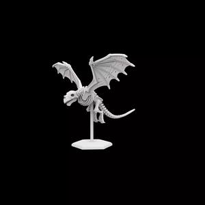 Flying Skeleton Dragon with Spread Wings 3D Printable Model