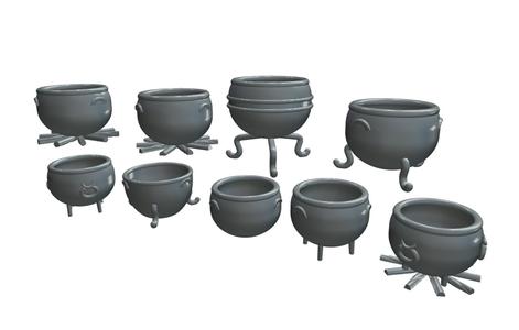 Set Of Cauldrons