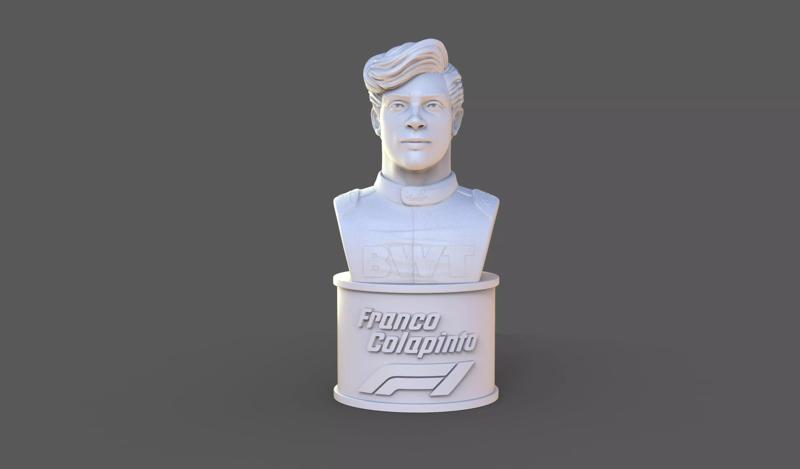 Franco Colapinto Busto Realista STL para Impresion 3D Fan Art F1