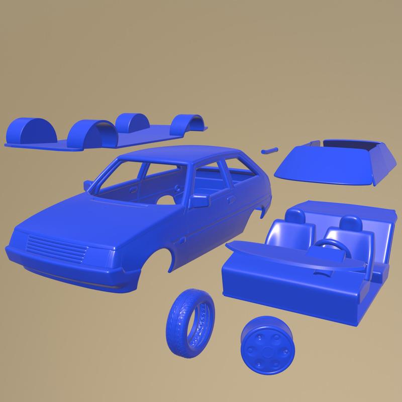 ZAZ 2102 Tavria 1990 PRINTABLE CAR IN SEPARATE PARTS