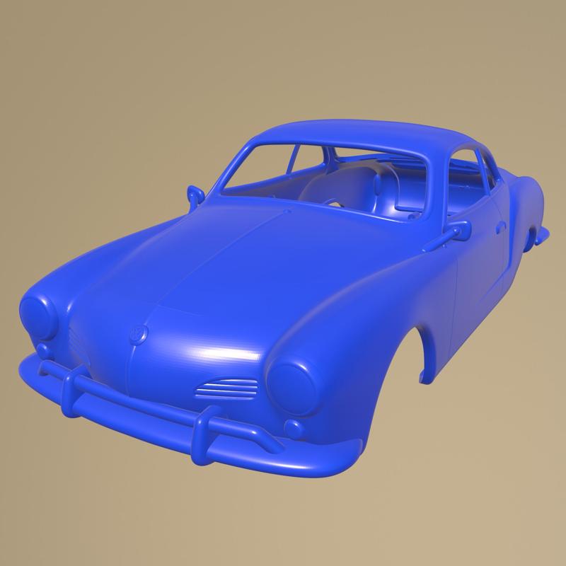 VOLKSWAGEN KARMANN GHIA COUPE 1955 PRINTABLE CAR BODY