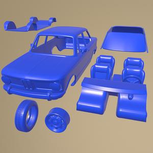 BMW 2002 1968 PRINTABLE CAR IN SEPARATE PARTS