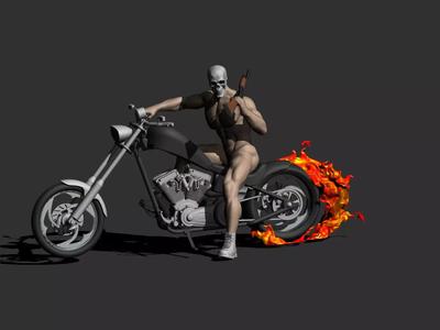 Ghost Rider Fanart Rough Sketch and WIP