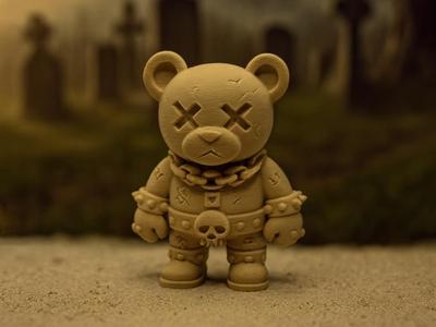 Punk Rebel Bear with Skull Style