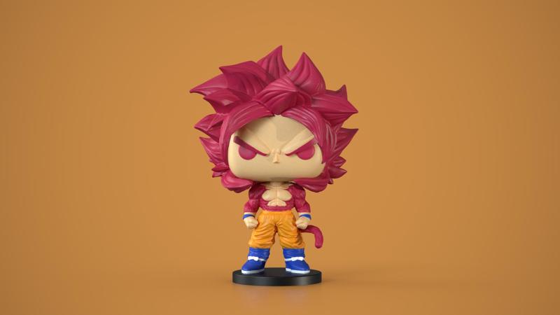 Goku Super Saiyan 4 – Funko Pop Style – 3D Printable Figure