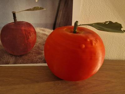 Red apple with leaf