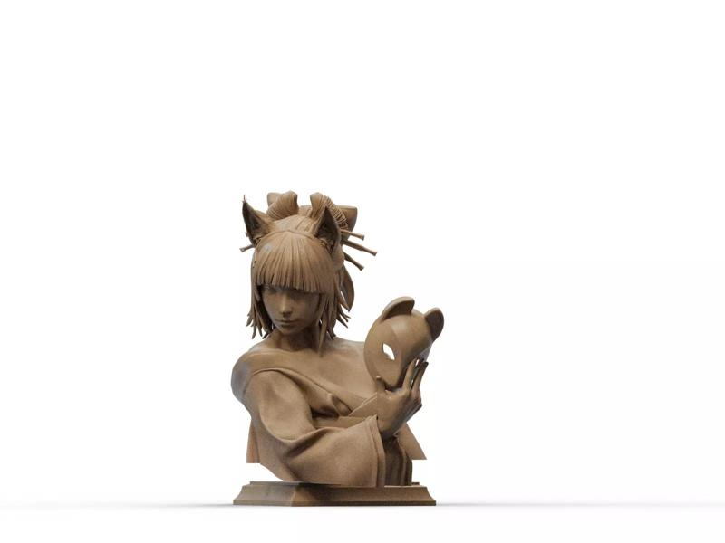 Amaterasu Bust 3D Print