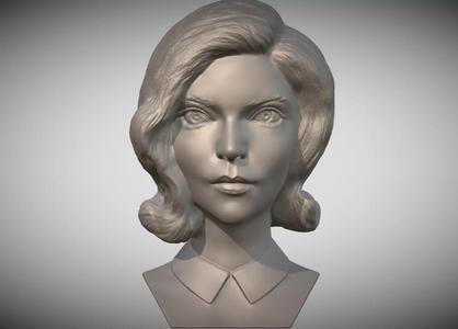 Beth Harmon from Queens Gambit bust 3D printing ready stl obj