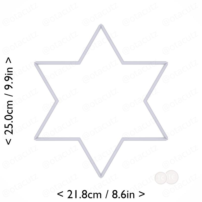 Hexagram Cookie Cutter 9.5in / 24.1cm