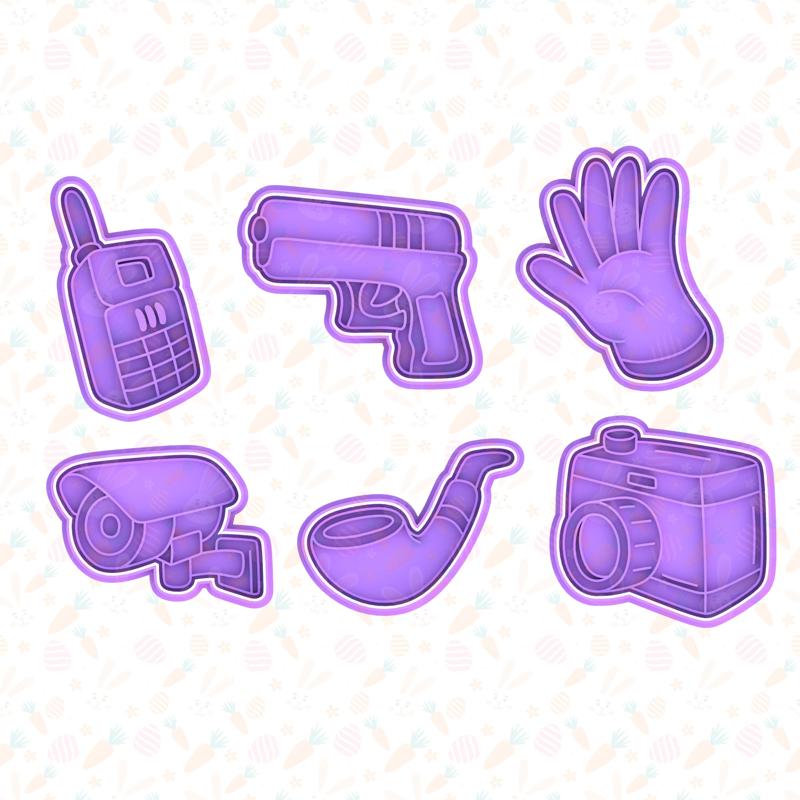 Detective cookie cutter set of 6