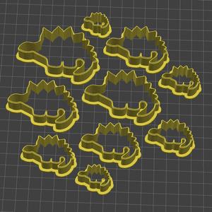 Dinosaur clay cutter set - ten sizes
