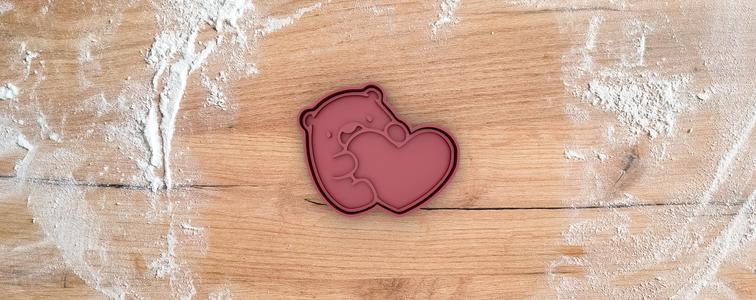 Heart bear cookie cutter from cute bear collection