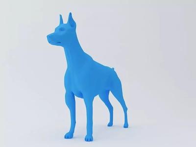 Doberman Pinscher Dog 3D Model
