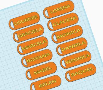 Keychain with Name Lorena